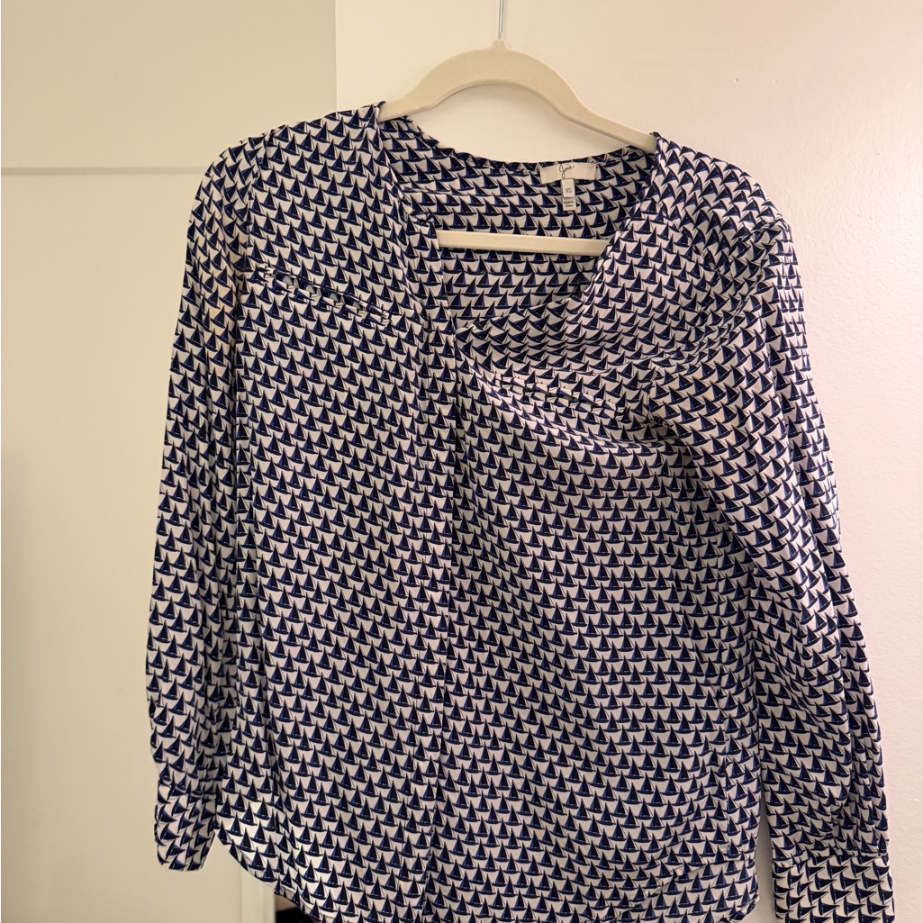 Joie Sail Boat Silk Blouse